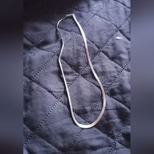 Elegant diamond Herringbone Silver Necklace